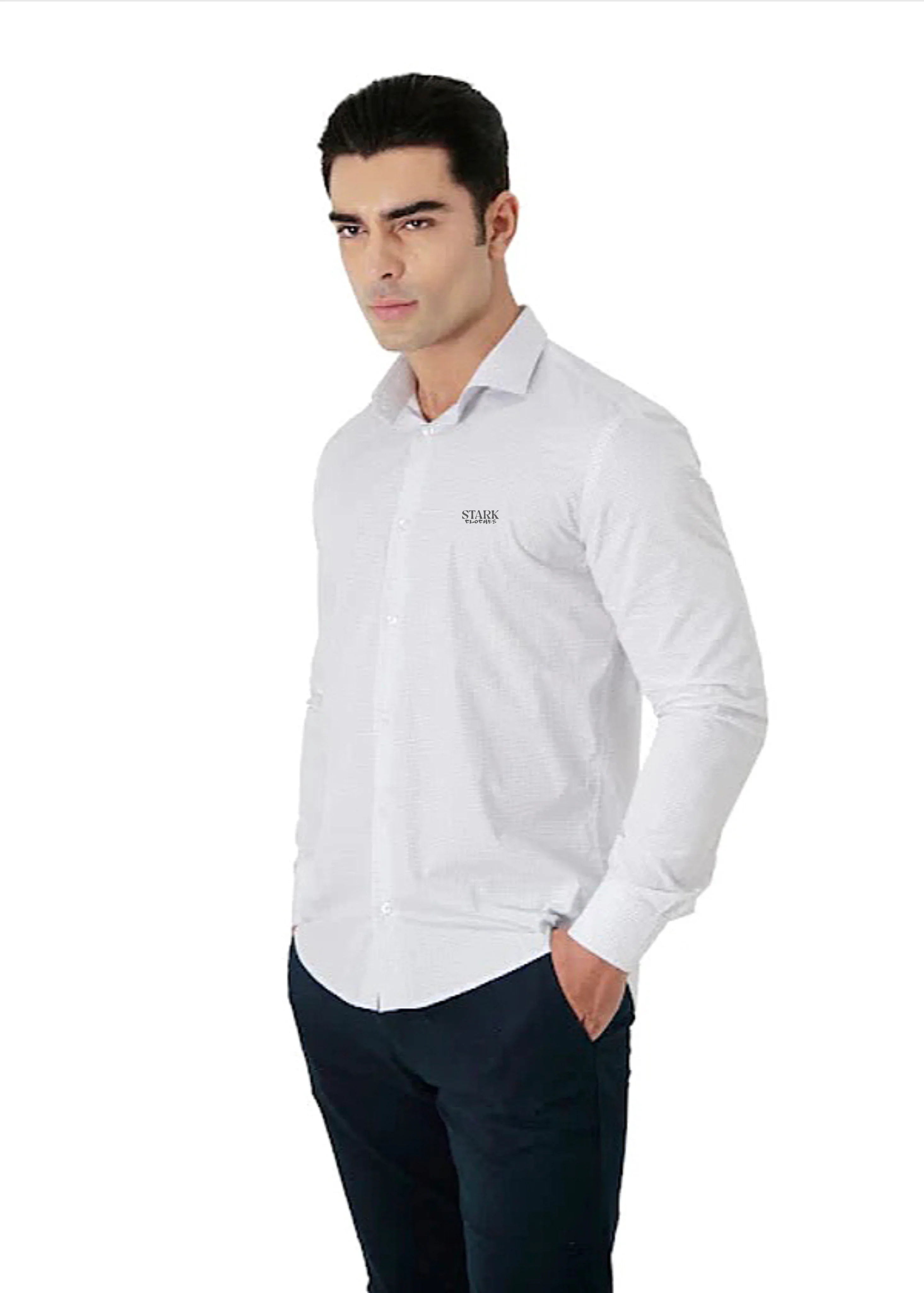 Camisa Manga Longa Slim Fit Algodão Egípcio